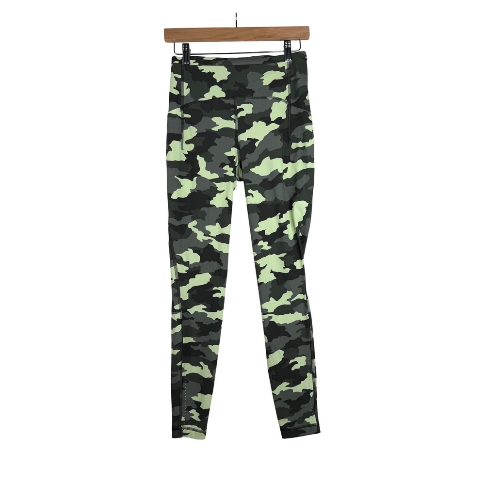 Lululemon Fast and Free High Rise Leggings size 6 Camo Green